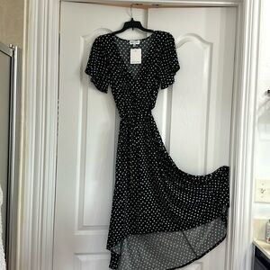 Faux Wrap Hi/lo dress